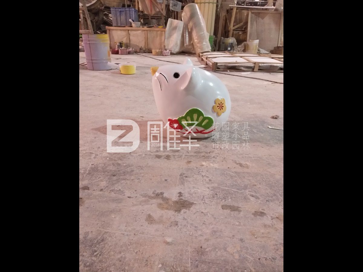 香港商場(chǎng)鼠年可愛(ài)老鼠雕塑(圖4)