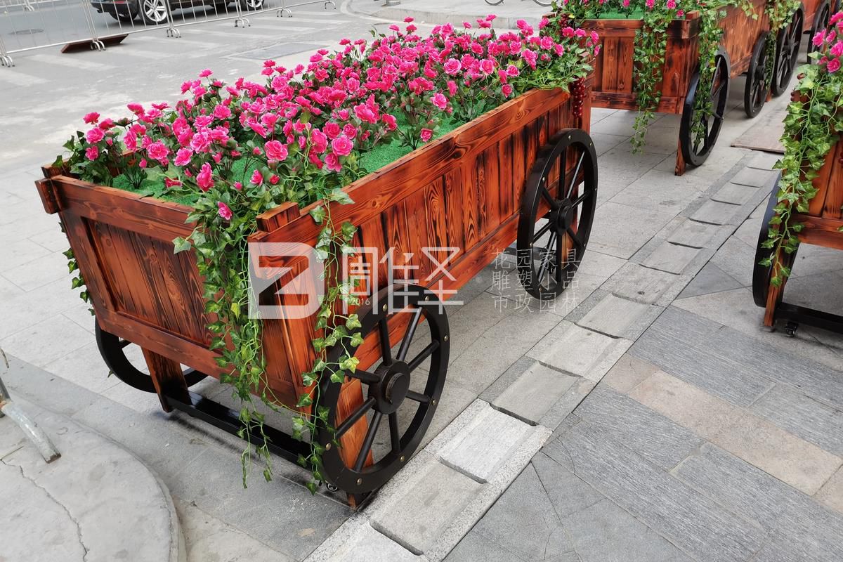 廣東東莞常平翔龍天地戶(hù)外花車(chē)假花制作擺放(圖6)