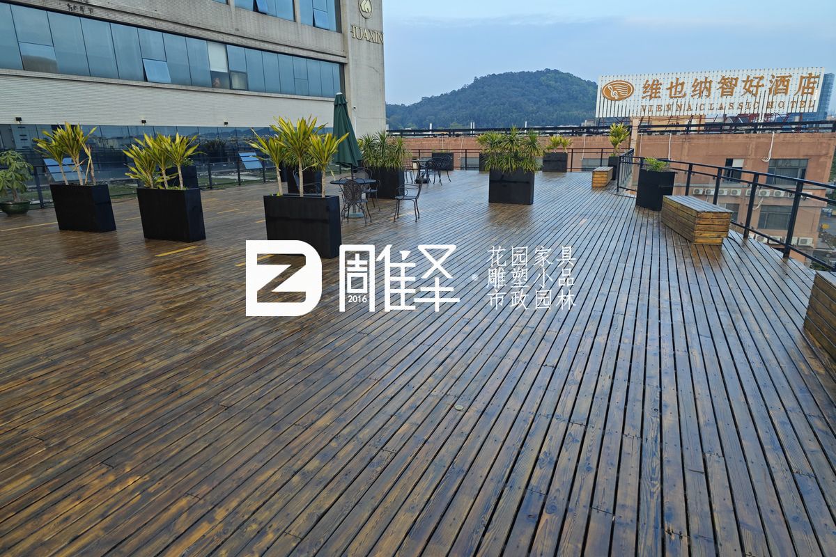 番禺南村華鑫大廈空中花園舊木地板翻新項目工程案例(圖5)